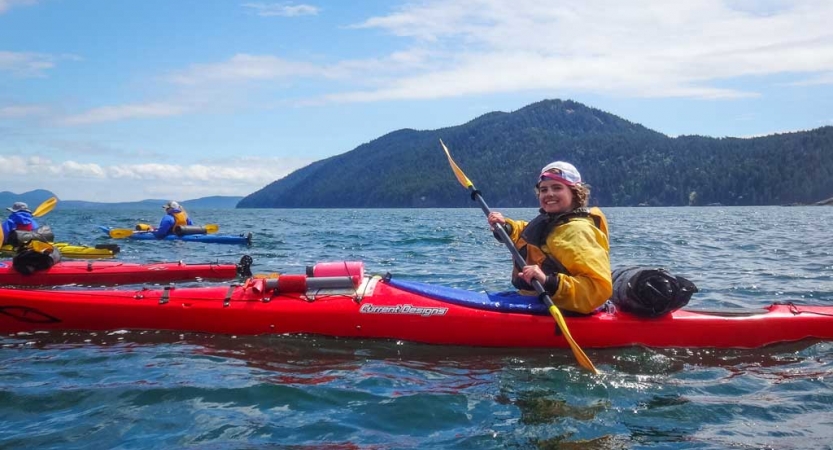 women kayaking